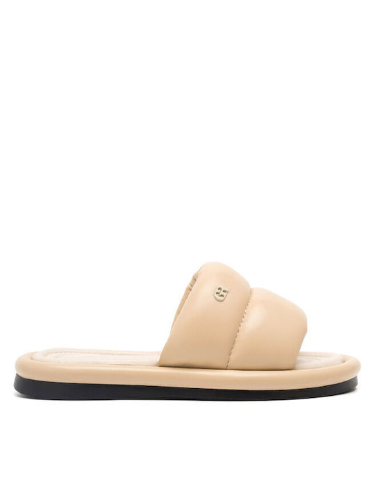 Damen Flache Sandalen Beigen