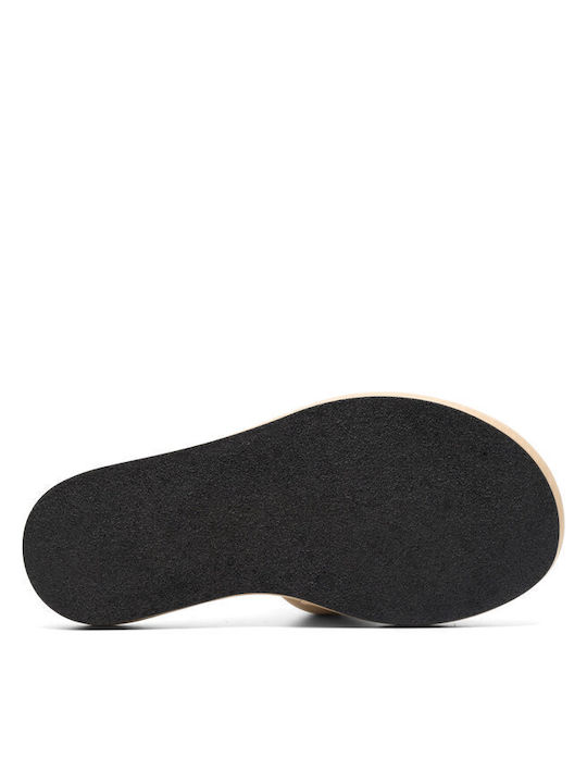 Damen Flache Sandalen Beigen