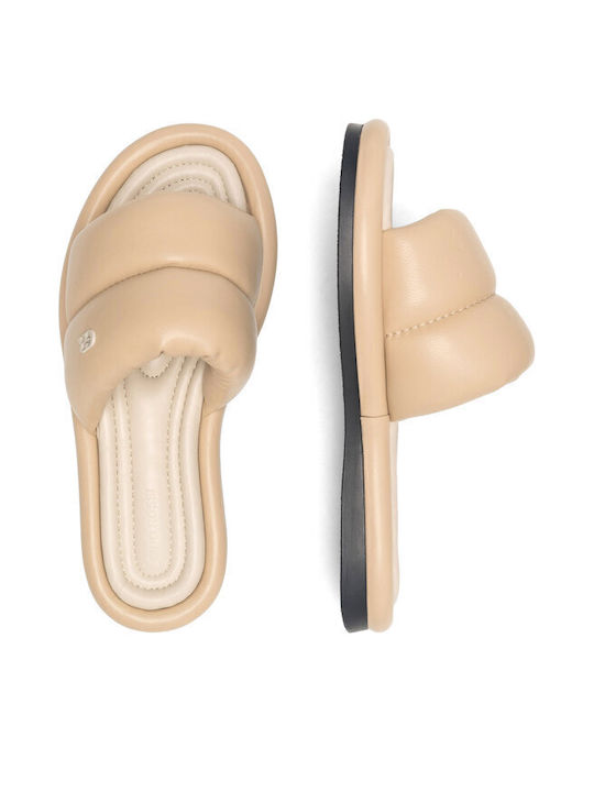 Damen Flache Sandalen Beigen