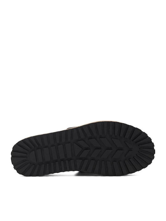 Flache Sandalen für Damen Flatforms in Schwarz Farbe