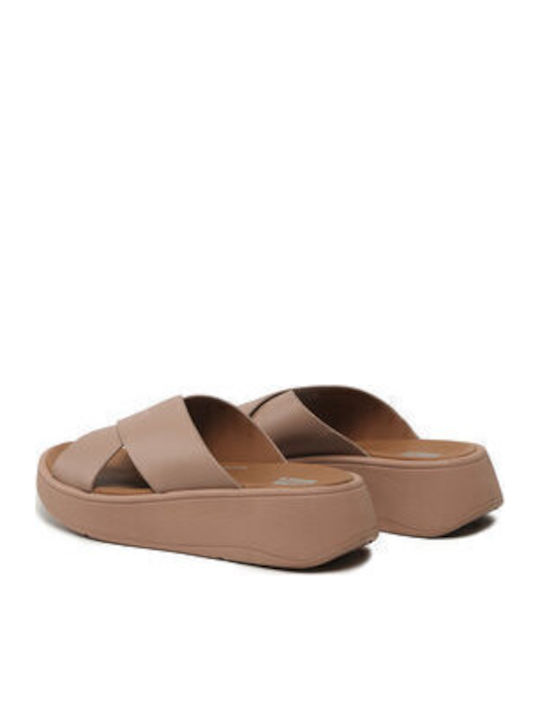 Damenplattformen Beige