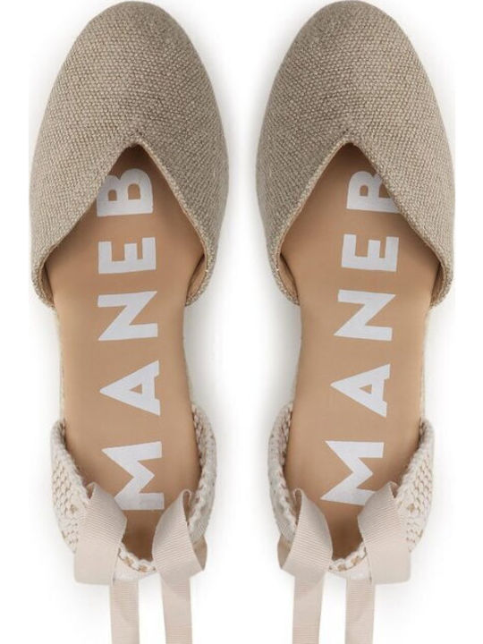 Damenplattformen im Espadrilles-Stil Beige
