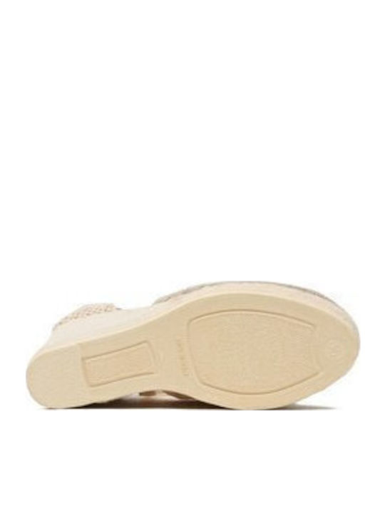 Platforme Dama De Vară Tip Espadrile Bej