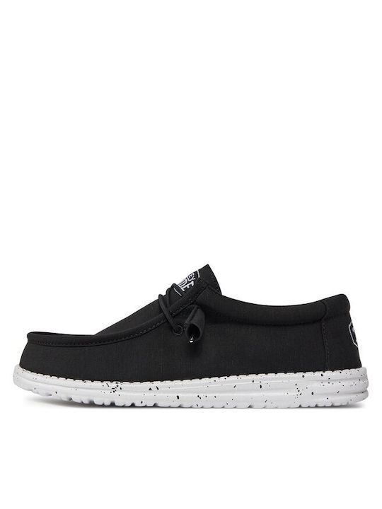 Hey Dude Wally Men's Moccasins Black