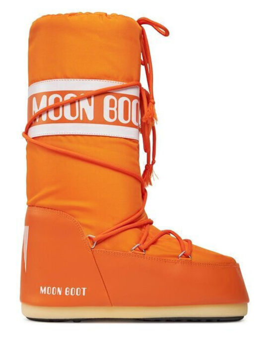 Icon Nylon Γυναικείες Μπότες Χιονιού Πορτοκαλί