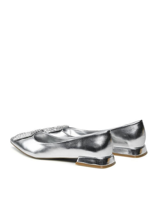 Damen Ballerinas in Silber Farbe