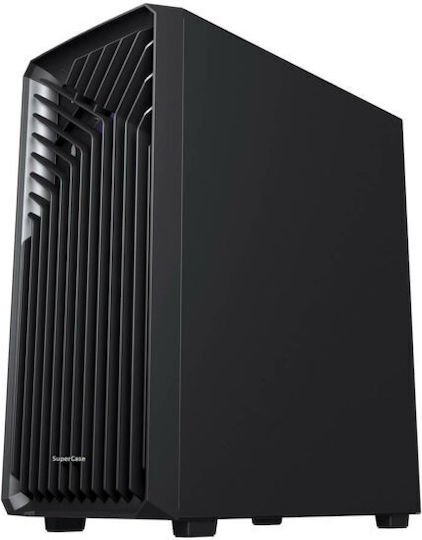 Supercase 15A Series Odin Gaming Midi Tower Κουτί Υπολογιστή με Πλαϊνό Παράθυρο Μαύρο