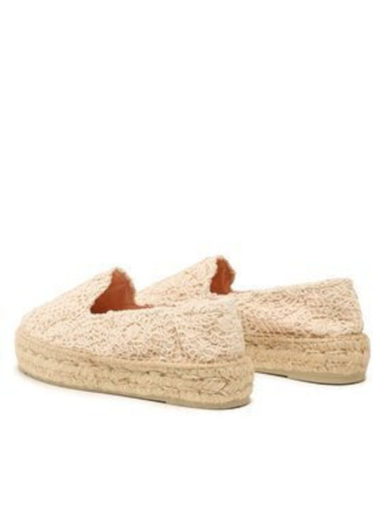 Double Sole Γυναικείες Εσπαντρίγιες σε Μπεζ Χρώμα