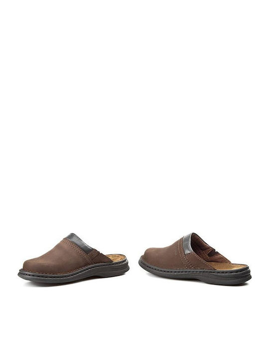 Зимни мъжки чехли Brown 10663
