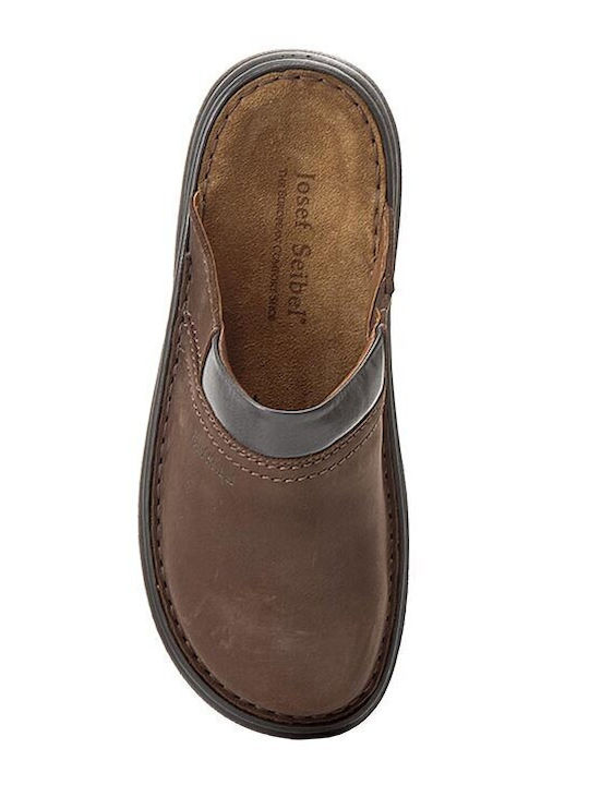 Зимни мъжки чехли Brown 10663