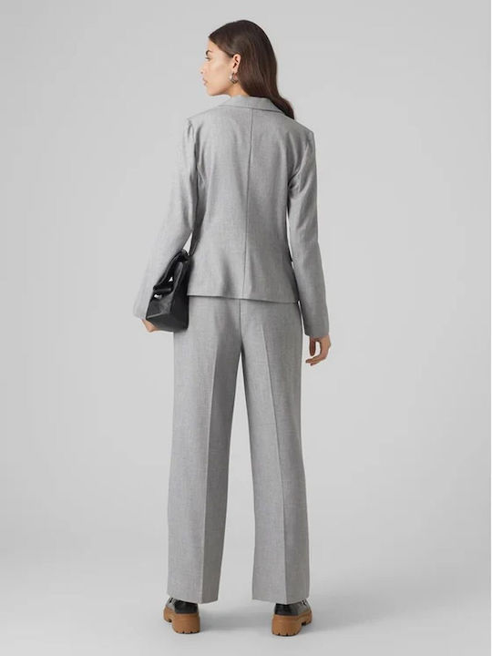 Vero Moda Lung Blazer pentru femei Sacou medium grey melange