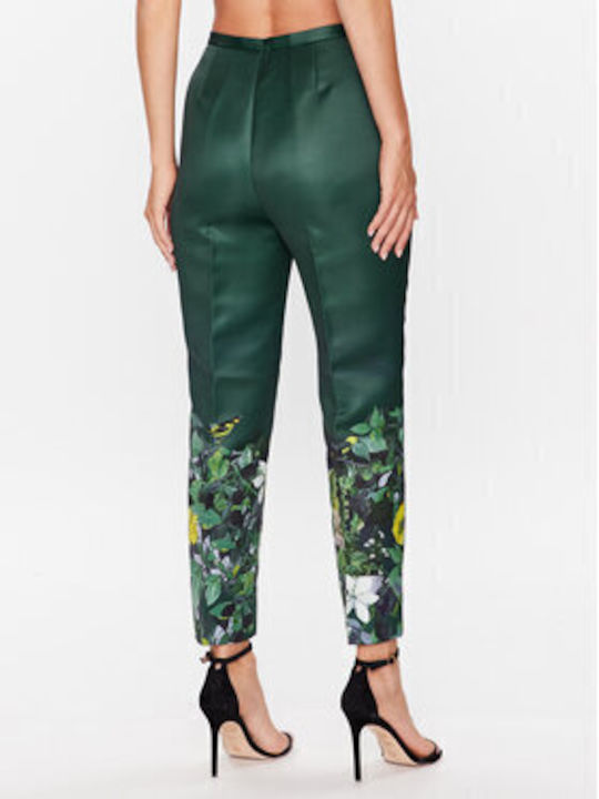 Ted Baker Γυναικείο Υφασμάτινο Παντελόνι σε Κανονική Εφαρμογή Πράσινο.