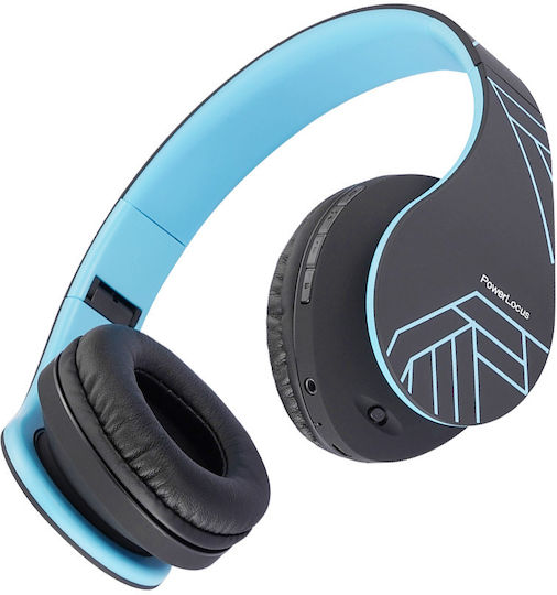 PowerLocus P2 Ασύρματα / Ενσύρματα Παιδικά Over Ear Ακουστικά με Ραδιόφωνο με 20 ώρες Λειτουργίας Μαύρα