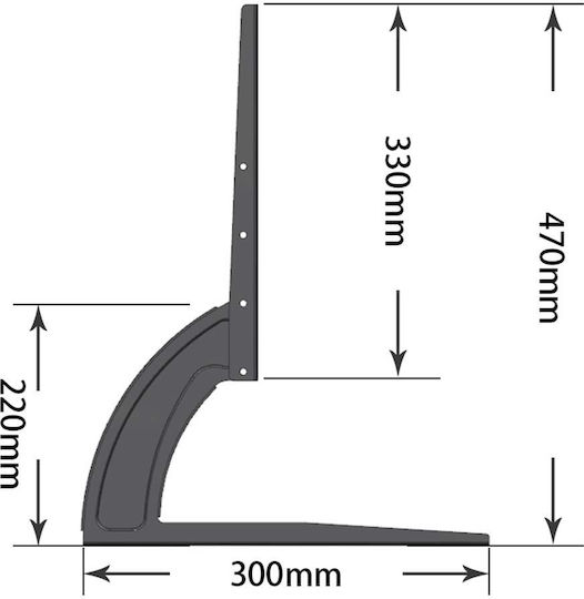 AXRed Doppio Επιτραπέζια Βάση Τηλεόρασης έως 47" και 35kg