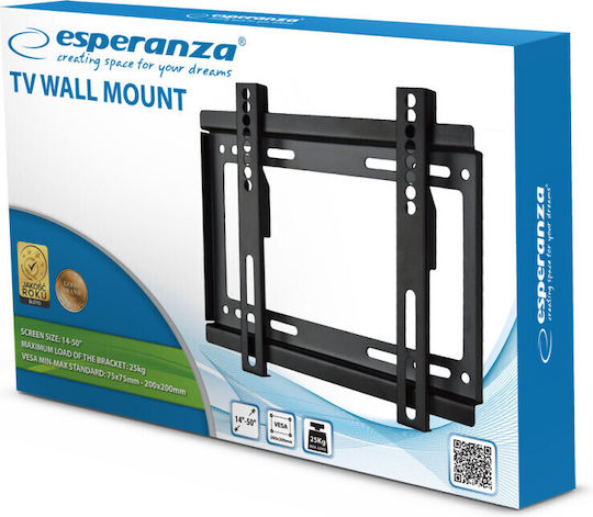 Esperanza ERW005 Wandhalterung für Fernseher bis 50" und 25kg Schwarz