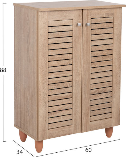 Prolly Wooden Shoe Organizer with 4 Shelves Sonama 60x34x88cm