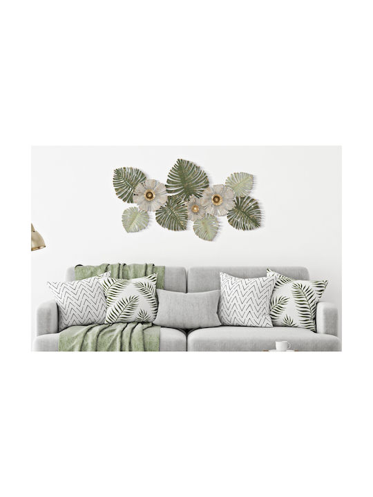 Mauro F Wall Decor Green Made of Metal 91x6x48.5cm