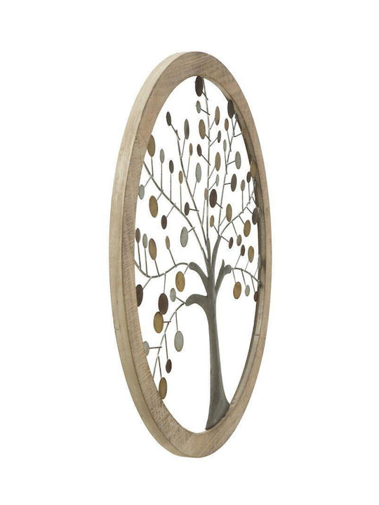 Mauro F Wall Decor Gold Made of Metal 59x1.8x59cm