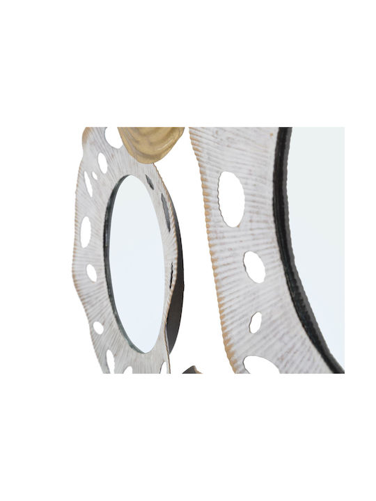 Mauro F Wall Mirror with Metallic Frame 91x54.5cm