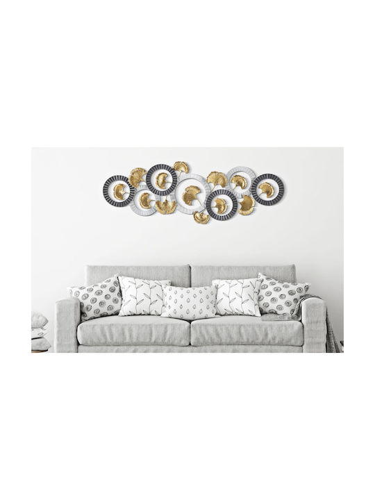 Mauro F Wall Decor Black Made of Metal 127.5x4x44.5cm