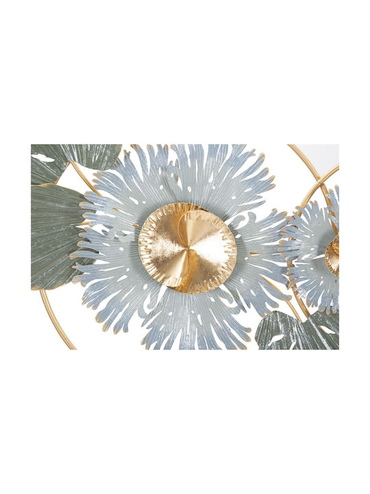 Mauro F Wall Decor Green Made of Metal 90.5x7.5x50cm
