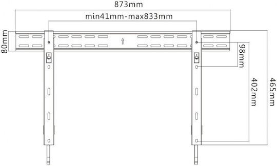 Reflecta 23144 Βάση Τηλεόρασης Τοίχου έως 70" και 40kg