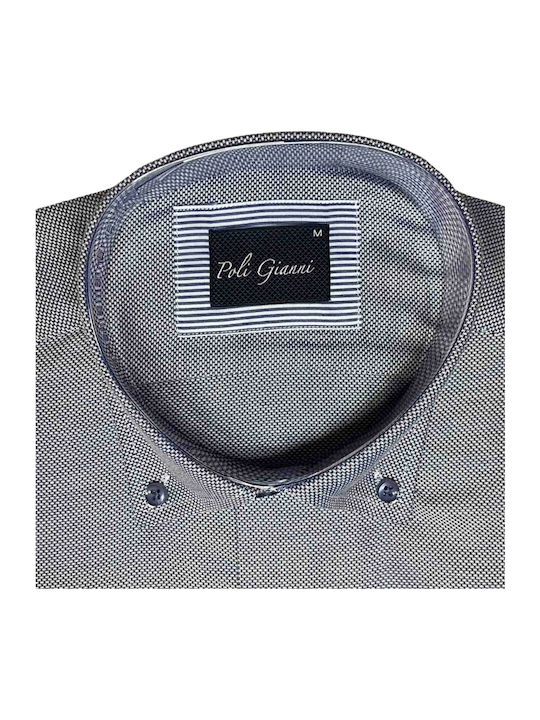 Long-sleeved Cotton Shirt Light Blue