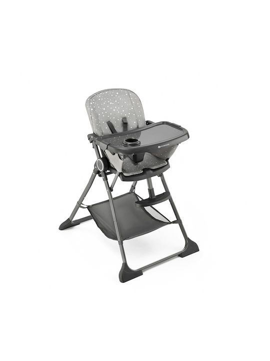 Kinderkraft Foldee Foldable Highchair with Adjustable Height Gray