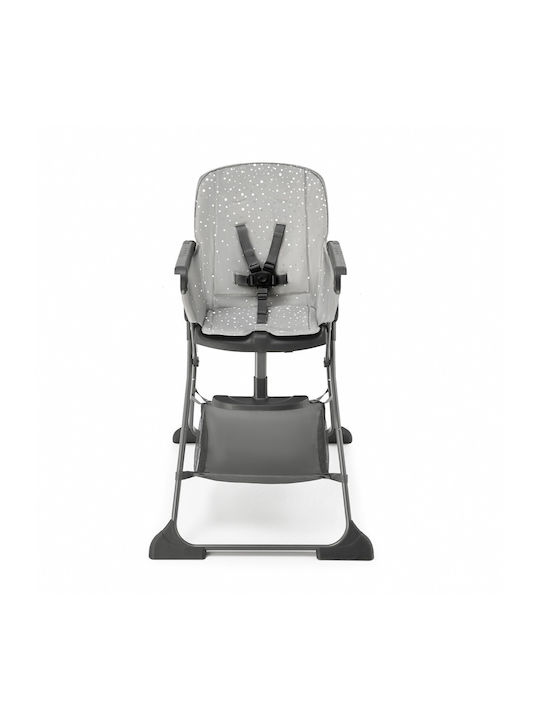 Kinderkraft Foldee Foldable Highchair with Adjustable Height Gray