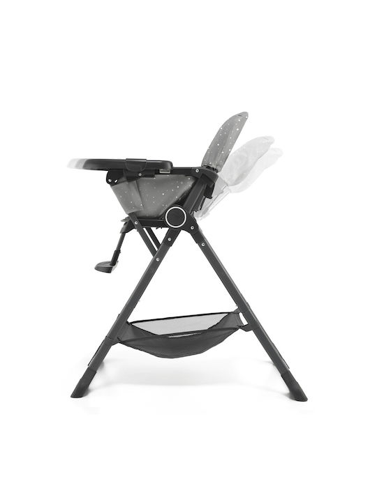 Kinderkraft Foldee Foldable Highchair with Adjustable Height Gray