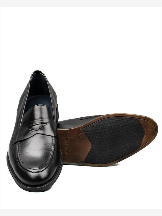 Δερμάτινα Ανδρικά Loafers σε Μαύρο Χρώμα