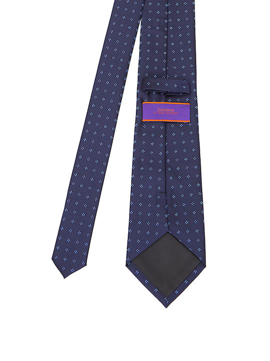 Donini Uomo Exclusive Men's Tie Synthetic Printed in Navy Blue Color