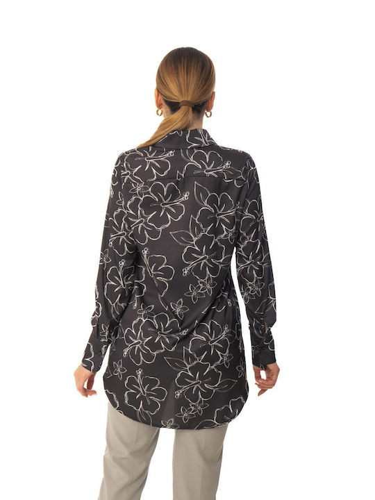 Attentes Women's Long Sleeve Shirt Black