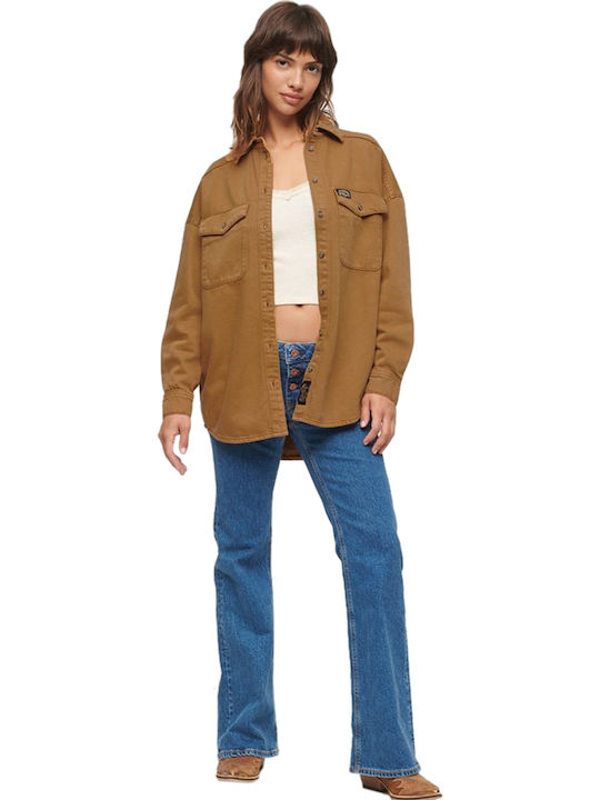 Γυναικείο Καφέ Overshirt