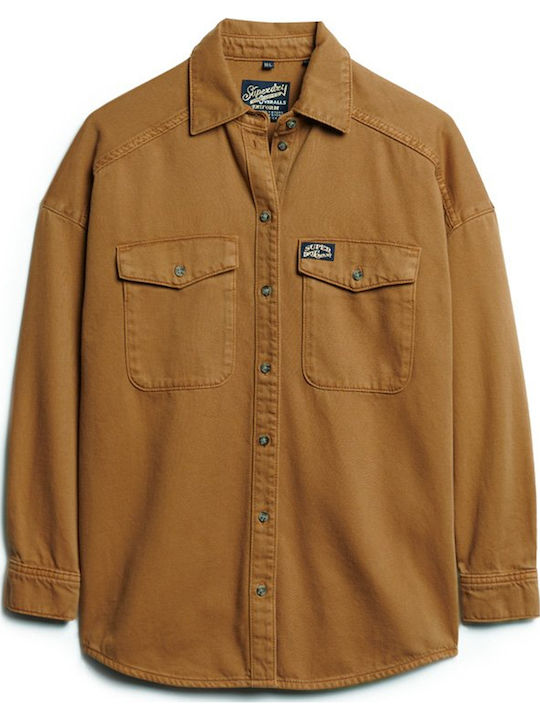 Γυναικείο Καφέ Overshirt
