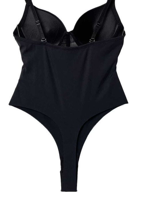 Bodysuit pentru femei cu transparență Black