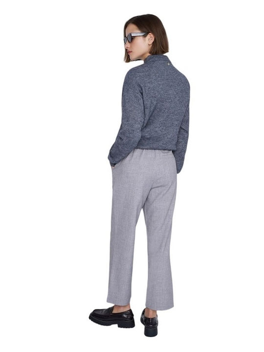 Ale - The Non Usual Casual Women's Fabric Trousers Grey