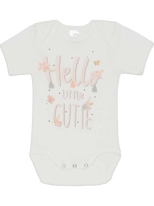Minerva Little Cutie Short-Sleeved White-pink 4pcs