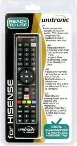 Unitronic Συμβατό Τηλεχειριστήριο MAN3087 για Τηλεοράσεις Hisense