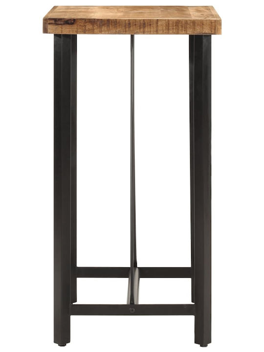 Square Table Bar from Solid Wood & Metal Mango Wood Mango Massif 55x55x107cm