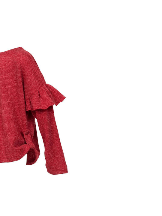 M&B Kid's Fashion Kids Blouse Long Sleeve red