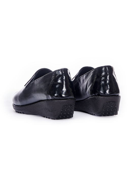 Sabino Leather Women's Moccasins in Black Color