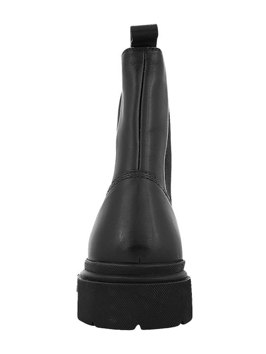 Laty Leather Black Men's Boots