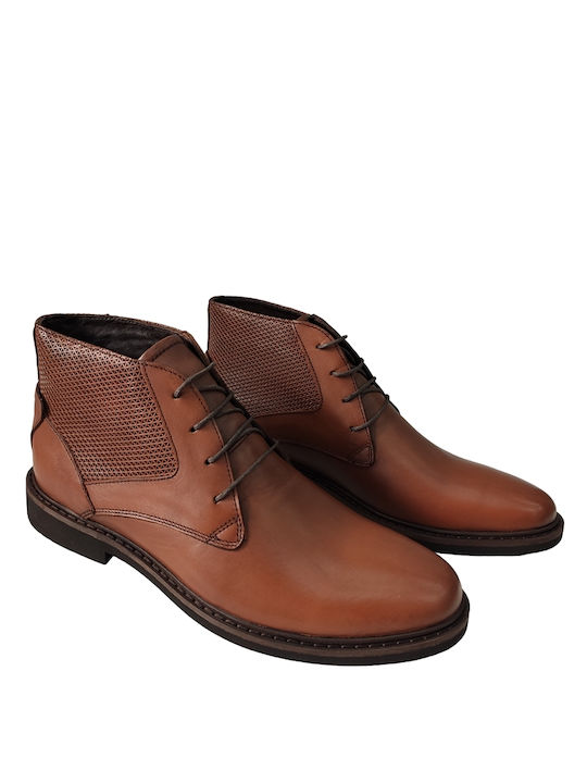 Piele Tabac maro Ghete barbati