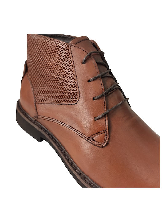 Piele Tabac maro Ghete barbati