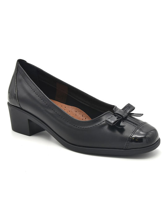 Aero by Kasta Anatomic Leather Black Heels