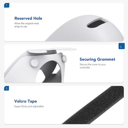 KIWI Design Priză de Mână pentru Telecomandă VR în Culoare Albă