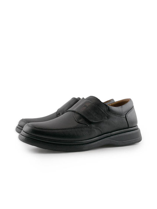 Damkal Men's Leather Casual Shoes Black