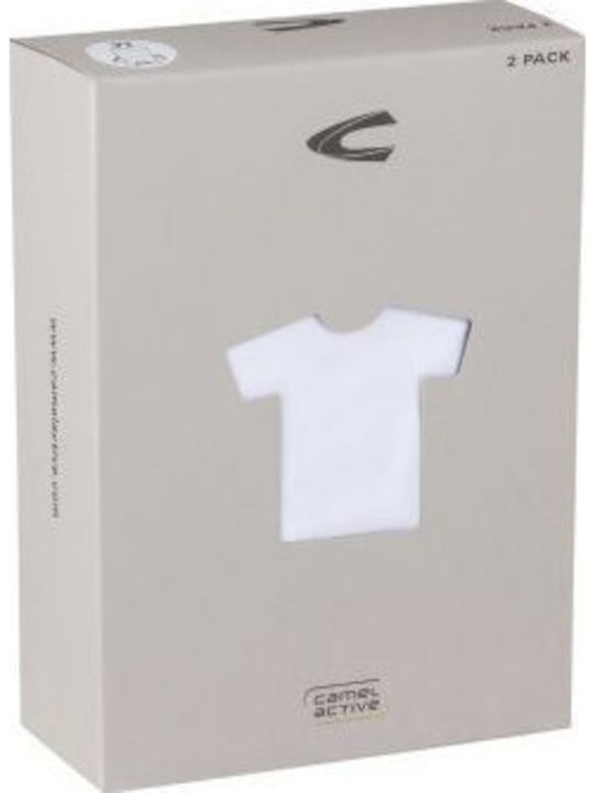 Мъжки Тениски Къс Ръкав Бели 2Pack