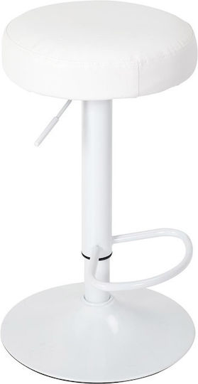 Hocker Bar mit Höhenverstellbar Weiß 36x36x63.5cm